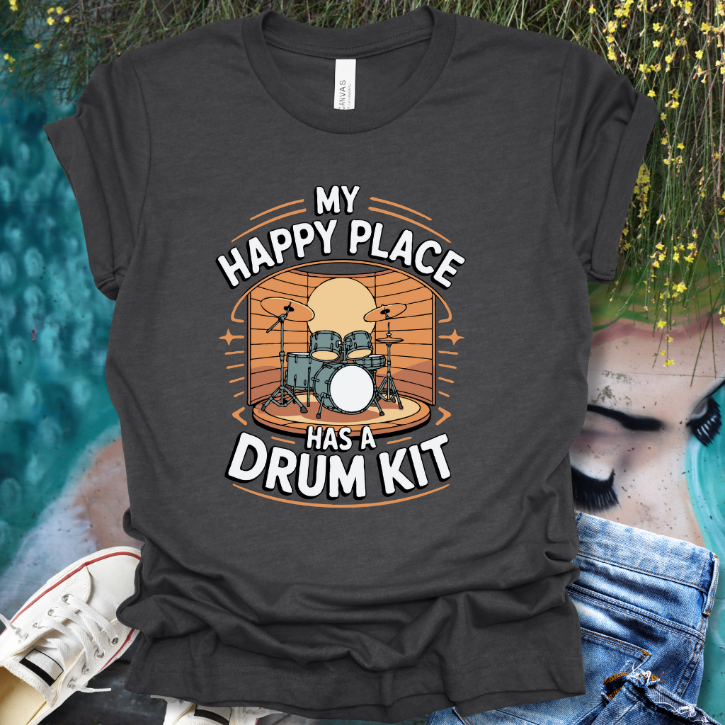 Drum Kit Happy Place T-Shirt