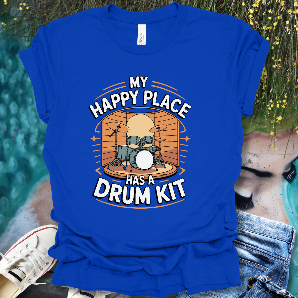 Drum Kit Happy Place T-Shirt