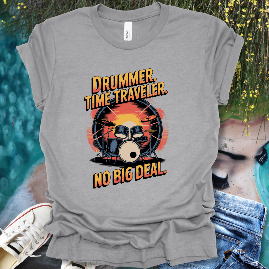 Drummer Time Traveler T-Shirt