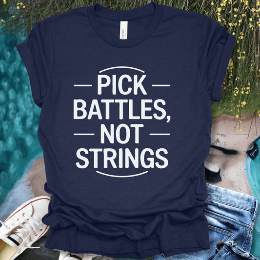 Pick Battles, Not Strings T-Shirt
