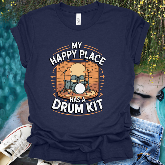 Drum Kit Happy Place T-Shirt