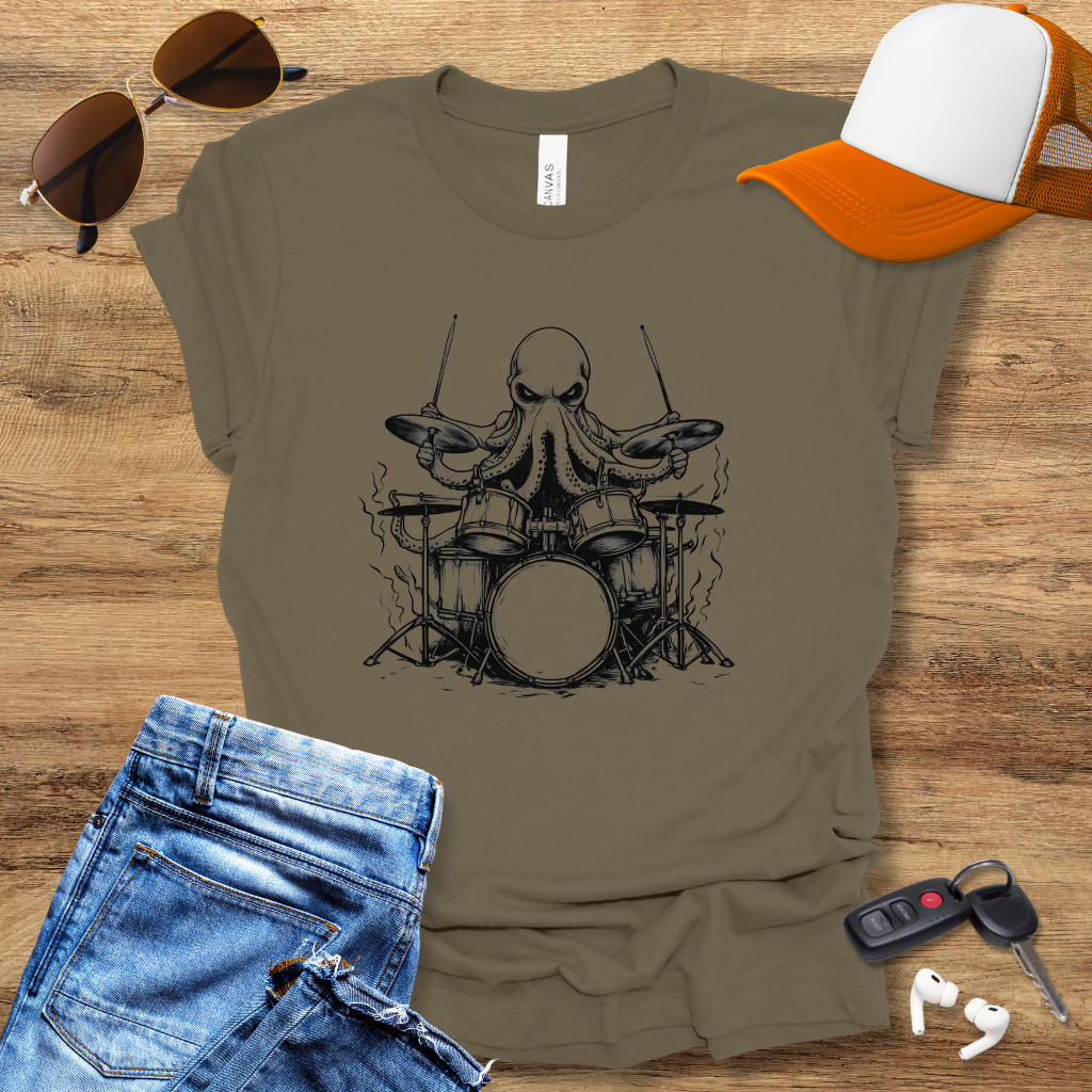 Octopus Drummer T-Shirt