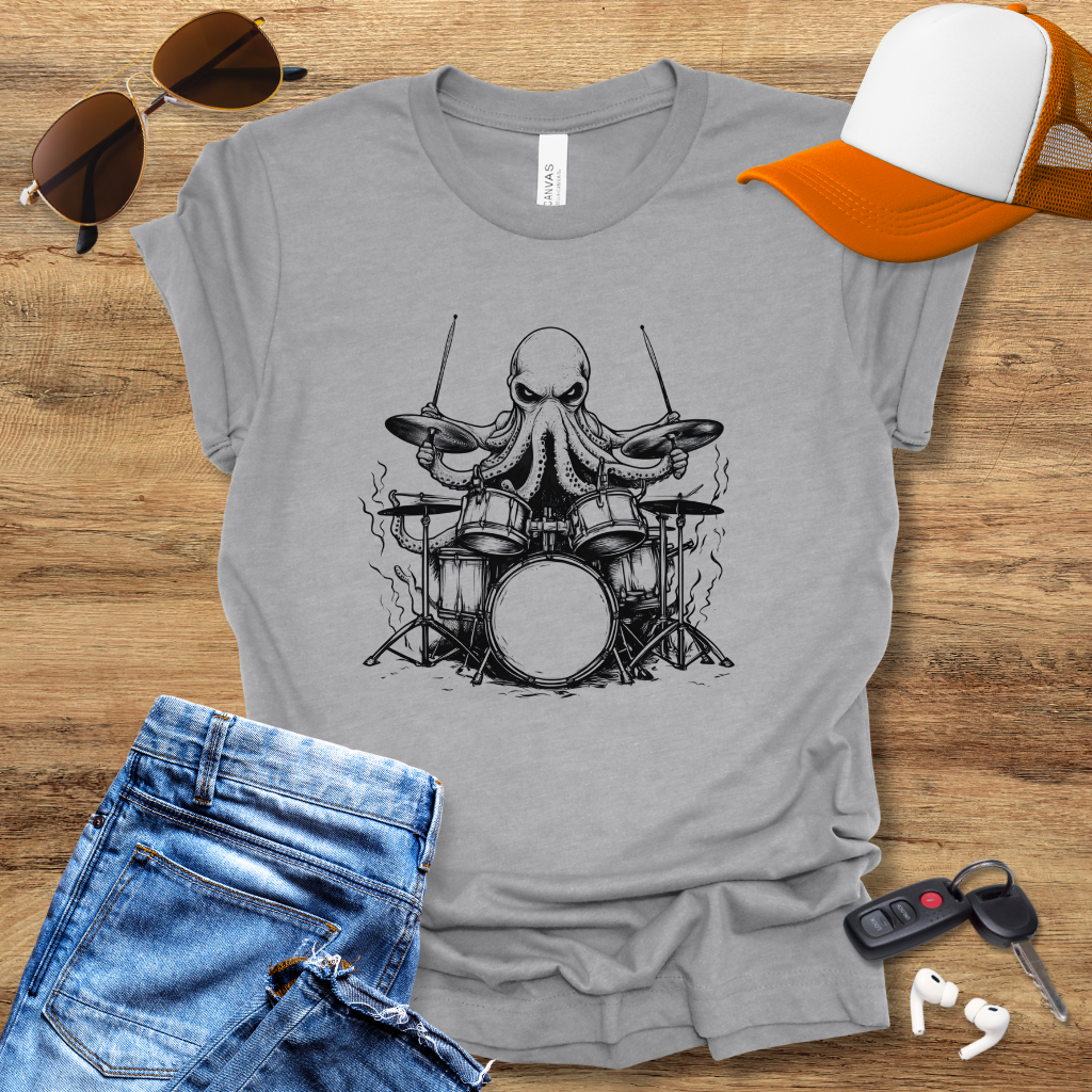 Octopus Drummer T-Shirt