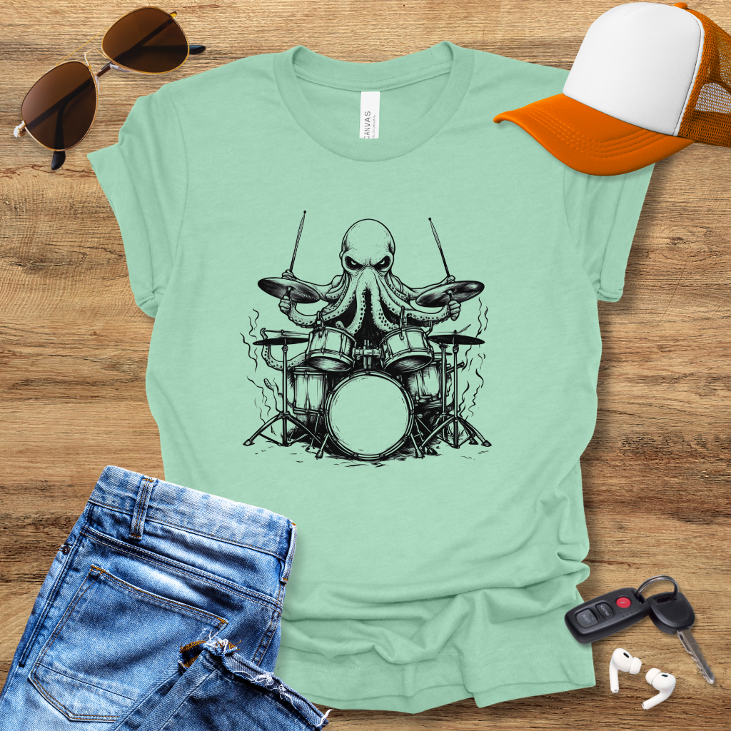 Octopus Drummer T-Shirt