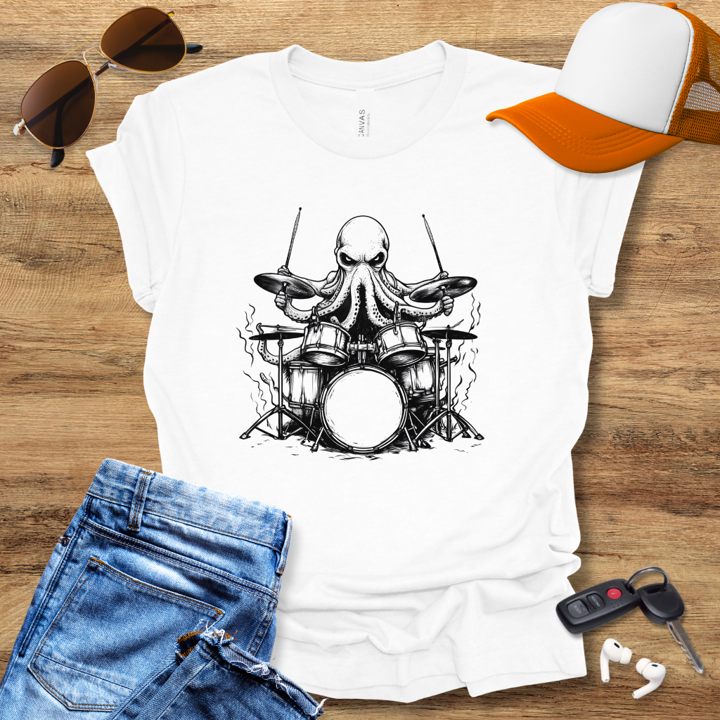 Octopus Drummer T-Shirt