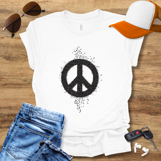 Musical Notes Peace T-Shirt